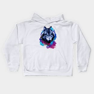 Galaxy Wolf Kids Hoodie